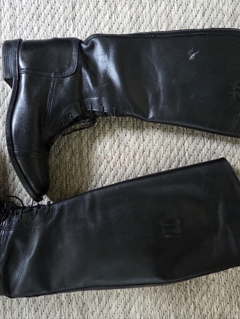 Black Leather Riding Boot 8.5 - Picture 3 of 4